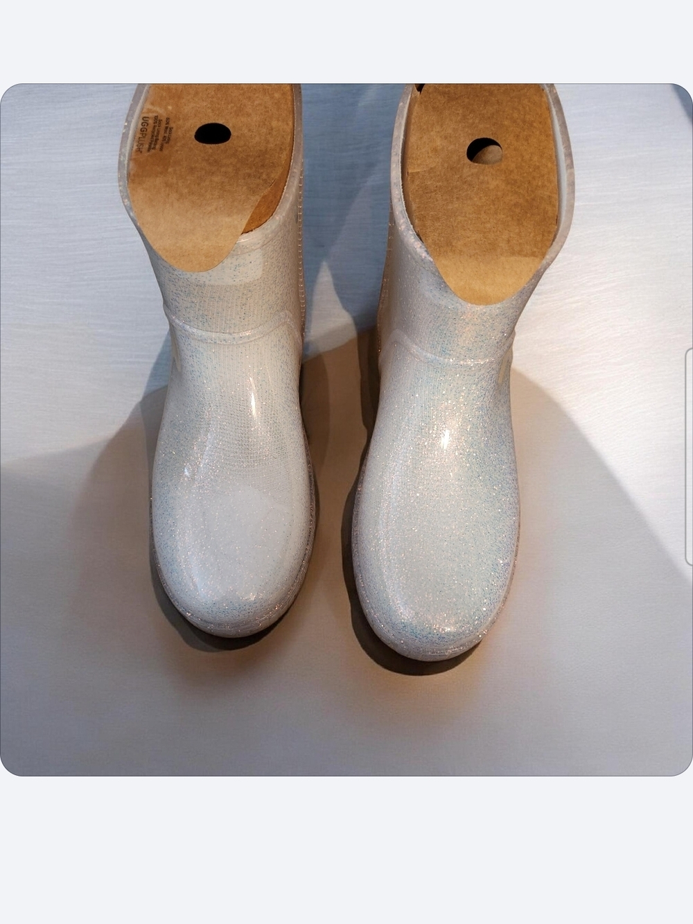 UGG Sparkle White Mid-Calf Rain Boots ■ NIB